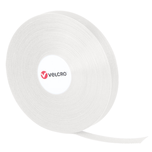 QWIK Fastener Ties, Hook & Loop, 25 yds x 3/4", Self-Grip, White Oxymax Inc