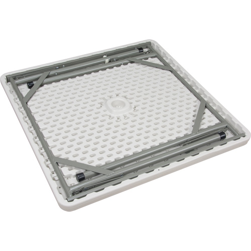 Table pliante, Carr&eacute;e, 34" l x 34" la, Poly&eacute;thyl&egrave;ne, Blanc Oxymax Inc