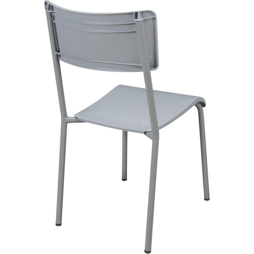 Ventura Stacking Chair, Polypropylene, 36" High, 300 lbs. Capacity, Grey Oxymax Inc