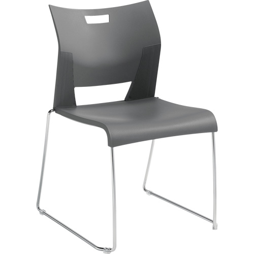 Chaise de formation sans bras Duet, Plastique, Hauteur 33-1/4", Capacit&eacute; 350 lb, Gris Oxymax Inc
