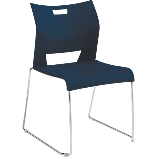 Chaise de formation sans bras Duet, Plastique, Hauteur 33-1/4", Capacit&eacute; 350 lb, Bleu Oxymax Inc