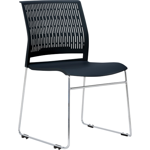 Activ Series Stacking Chairs, Polypropylene, 32-3/8" High, 275 lbs. Capacity, Black Oxymax Inc