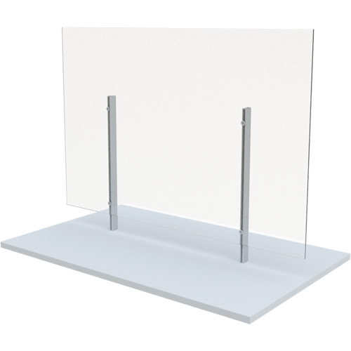 Freestanding Board Mount Sneeze Guard, 36" W x 36" H Oxymax Inc