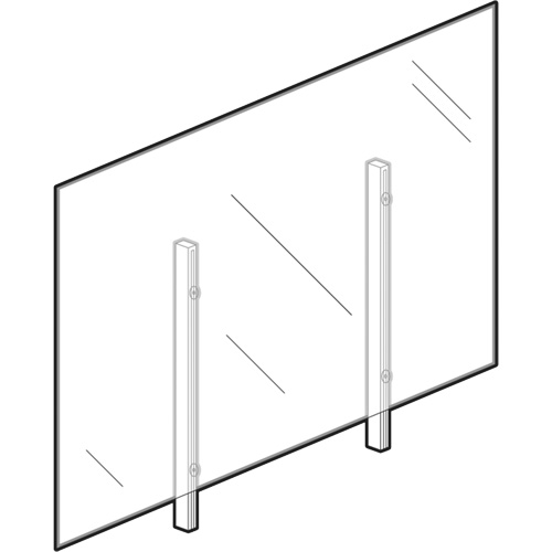 Sneeze Guard, 48" W x 36" H Oxymax Inc