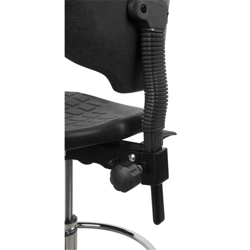 Tabouret robuste et ergonomique, Stationnaire, Ajustable, 39” - 48”, Polyur&eacute;thane Si&egrave;ge, Noir Oxymax Inc