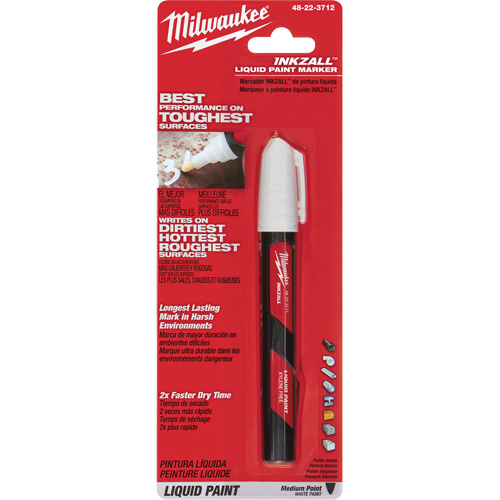 Inkzall Paint Marker, Liquid, White Oxymax Inc