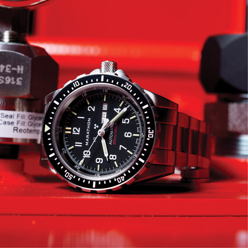 Jumbo Day/Date Automatic Watch with Stainless Steel Bracelet, Digital, Battery Operated, 46 mm, Silver Oxymax Inc