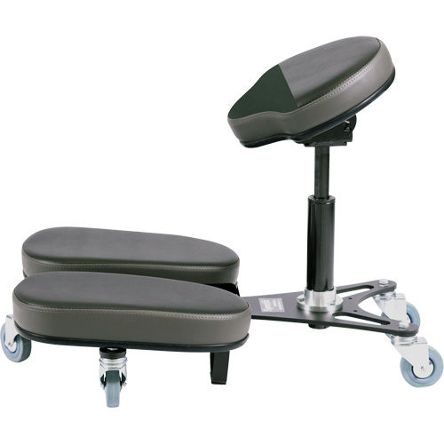 STAG4 Adjustable Kneeling Chair, Vinyl, Black/Grey Oxymax Inc