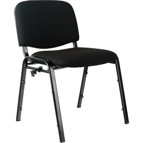 Chaises empilables, Tissu, Hauteur 32", Capacit&eacute; 250 lb, Noir Oxymax Inc