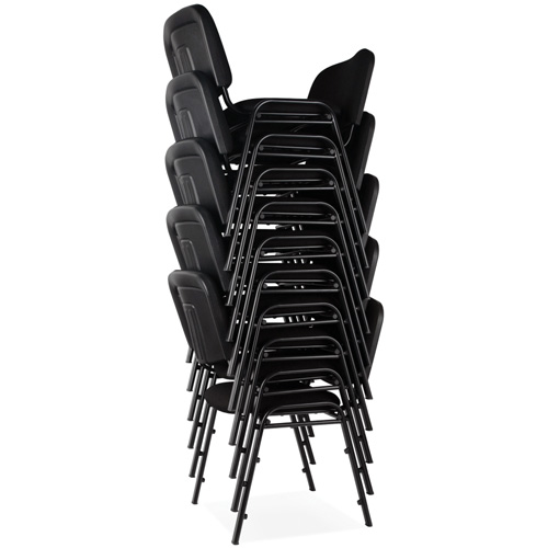Chaises empilables, Tissu, Hauteur 32", Capacit&eacute; 250 lb, Noir Oxymax Inc