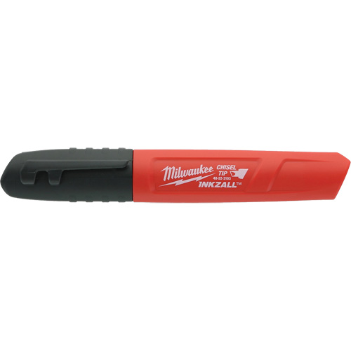 Inkzall Permanent Marker, Chisel, Black Oxymax Inc