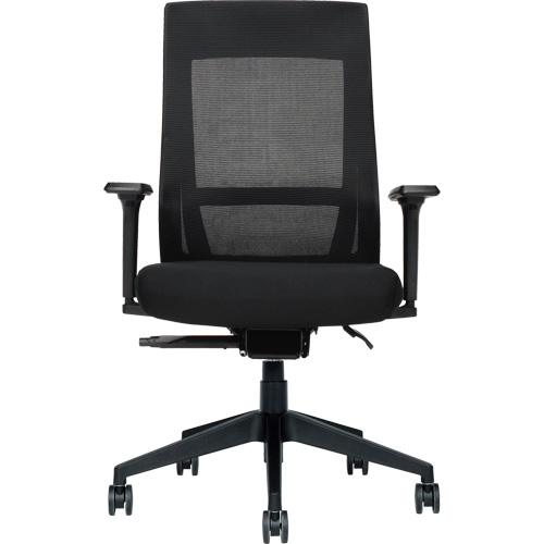 Chaise &agrave; dossier moyen avec m&eacute;canisme &agrave; basculement synchronis&eacute; &agrave; d&eacute;tection de poids , Mailles, Noir Oxymax Inc