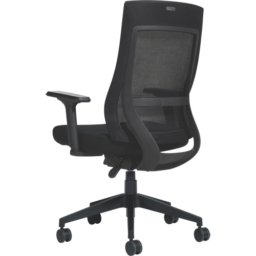 Chaise &agrave; dossier moyen avec m&eacute;canisme &agrave; basculement synchronis&eacute; &agrave; d&eacute;tection de poids , Mailles, Noir Oxymax Inc