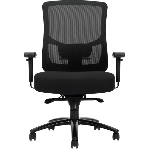 Raven 400 High-Back Heavy-Duty Synchro-Tilter, Mesh, Black, 400 lbs. Capacity Oxymax Inc