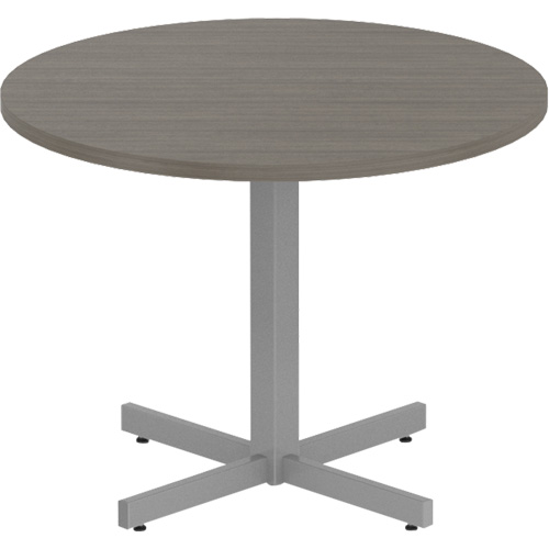 Table ronde &agrave; hauteur r&eacute;glable Newland, 36" lo x 36" la x 29" h, Dessus de 1", Stratifi&eacute;, Brun Oxymax Inc