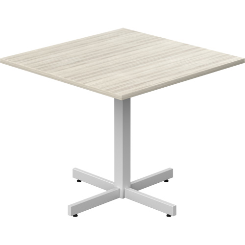 Table carr&eacute;e &agrave; hauteur r&eacute;glable Newland, 36" lo x 36" la x 29" h, Dessus de 1", Stratifi&eacute;, Havane Oxymax Inc