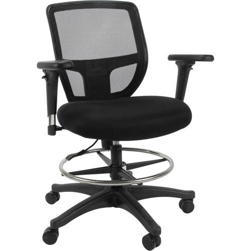 Tabouret de travail en maille, Mobile, Ajustable Hauteur, Capacit&eacute; 450 lb Oxymax Inc