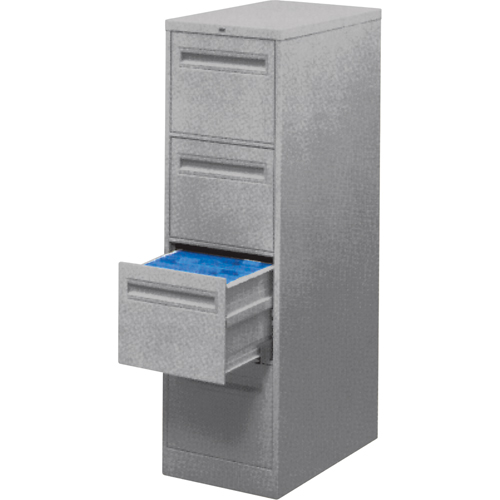 Vertical Filing Cabinet with Recessed Drawer Handles, 3 Drawers, 18.15" W x 26.56" D x 40" H, Grey Oxymax Inc