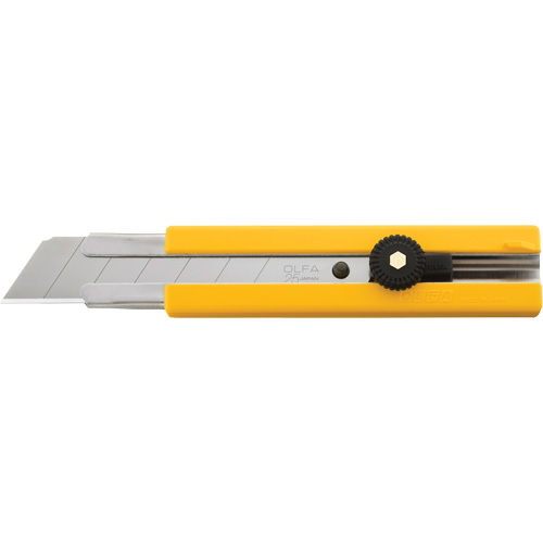 Couteau, 25 mm, Acier au carbone, Robuste, Prise en Plastique Oxymax Inc