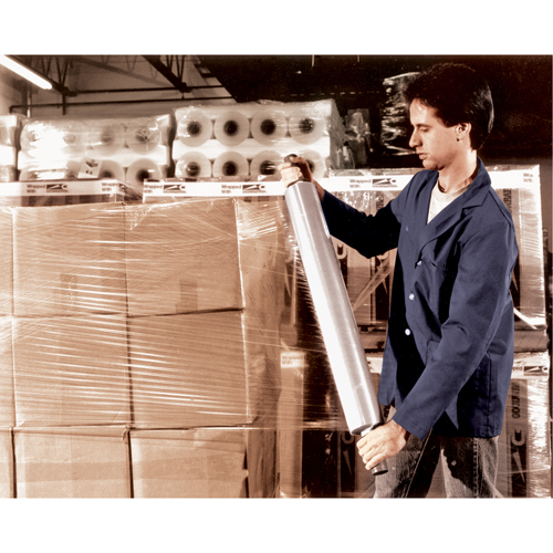 Hand Stretch Wrap, 80 Gauge (20.3 micrometers), 30" x 1000', Clear Oxymax Inc