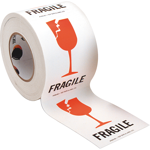 "Fragile" Special Handling Labels, 6" L x 4" W, Red on White Oxymax Inc