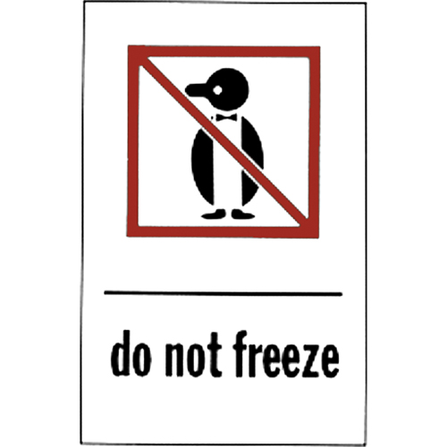 "Do Not Freeze" Special Handling Labels, 6" L x 4" W, Red on White Oxymax Inc