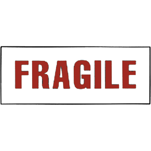 &eacute;tiquettes pour traitement sp&eacute;cial Fragile, 6" lo x 2" la, Rouge/blanc Oxymax Inc