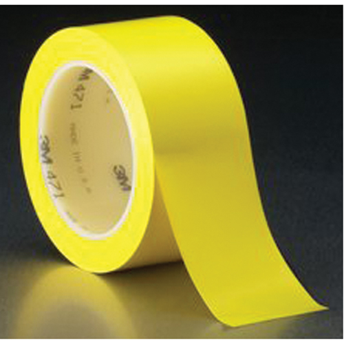 471 Vinyl Tape, 50.8 mm (2") W x 32.9 m (108') L, 5.3 mils, Yellow Oxymax Inc