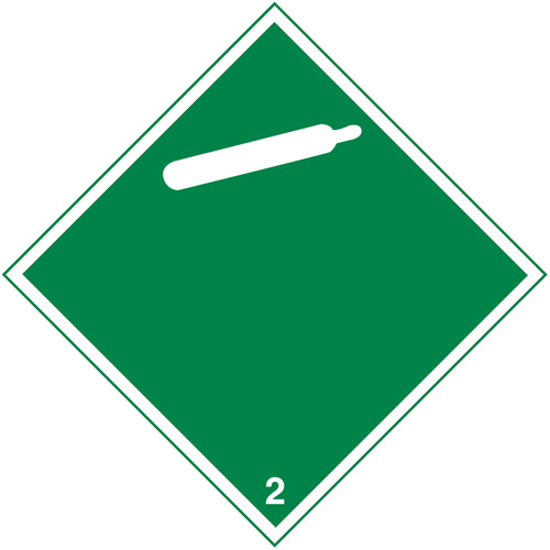 TDG Shipping Labels, Class 2, Gases, Paper Oxymax Inc