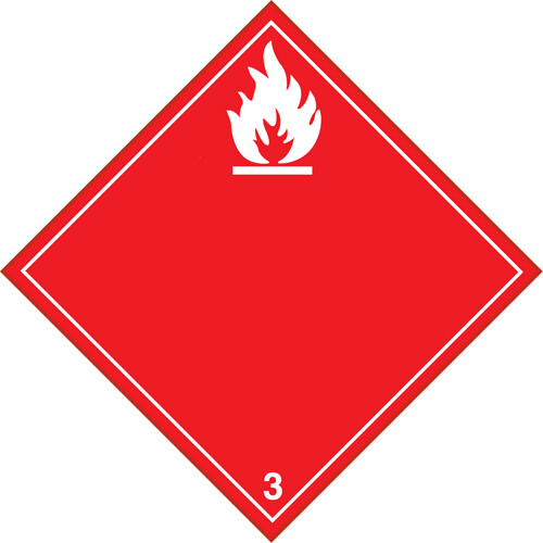 TDG Shipping Labels, Class 3, Flammable Liquids, Vinyl Oxymax Inc
