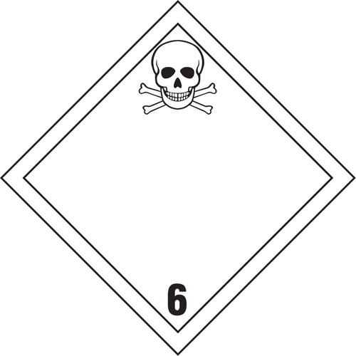 TDG Shipping Labels, Class 6.1, Toxic Substances, Vinyl Oxymax Inc