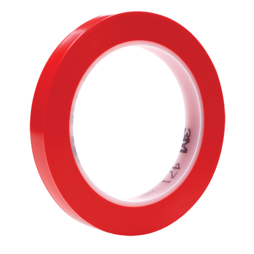 471 Vinyl Tape, 12 mm (1/2") W x 32.9 m (108') L, 5.3 mils, Red Oxymax Inc