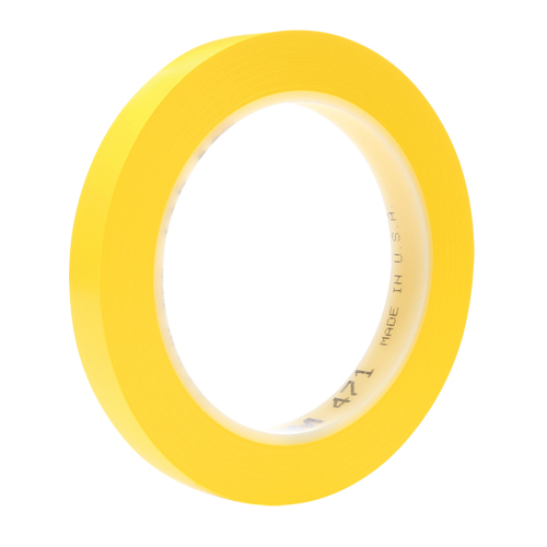Ruban en vinyle 471, 38 mm (1-1/2") la x 32,9 m (108') lo, 5,3 mils, Jaune Oxymax Inc