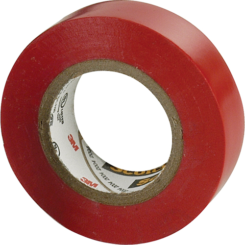 Scotch&reg; 35 Colour Coded Tape, 12.7 mm (1/2") x 6.1 m (20'), Red, 7 mils Oxymax Inc