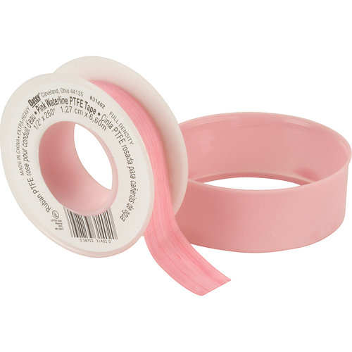 Teflon&reg; Tape - Water Lines Thread, 260" L x 1/2" W, Pink Oxymax Inc