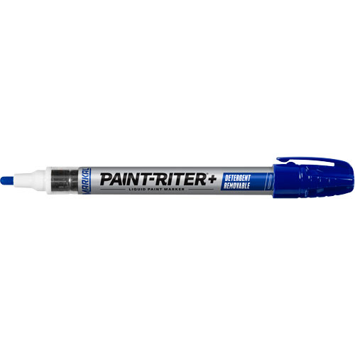 Marqueur &agrave; peinture nettoyable au d&eacute;tergent Paint-Riter+, Liquide, Bleu Oxymax Inc