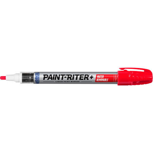 Marqueur &agrave; la peinture nettoyable &agrave; l'eau Paint-Riter+, Liquide, Rouge Oxymax Inc