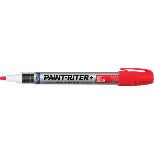 Paint-Riter&reg; + Oily Surface Marker, Liquid, Red Oxymax Inc
