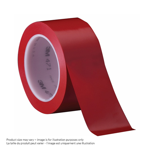471 Vinyl Tape, 38 mm (1-1/2") W x 32.9 m (108') L, 5.3 mils, Red Oxymax Inc