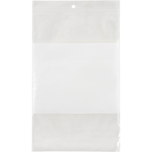 White Block Poly Bags, Reclosable, 9" x 6", 2 mils Oxymax Inc