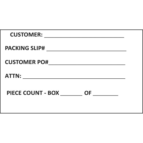 Generic Shipping Label, 4" W x 6" L, White Oxymax Inc