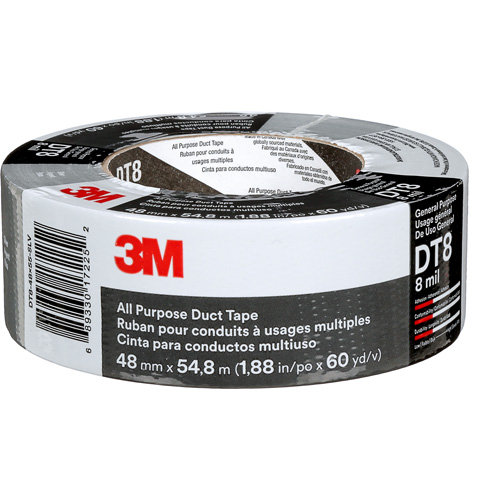 Ruban adh&eacute;sif tout usage DT8, 8 mils, Argent, 48 mm (2") x 55 m (180') Oxymax Inc
