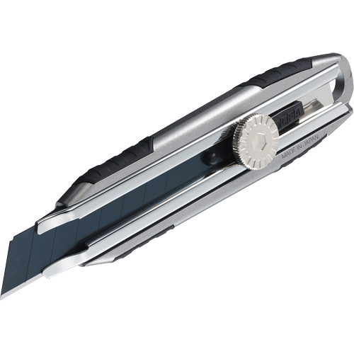 Knife with Ratchet Lock, 18 mm, Carbon Steel, Heavy-Duty, Aluminum Handle Oxymax Inc