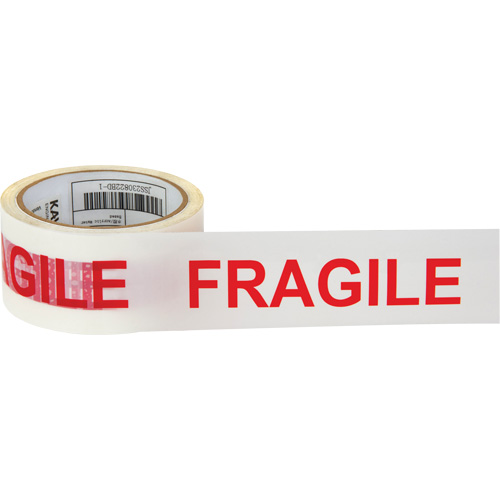 "Fragile" Box Sealing Tape, Hot Melt Adhesive, 2 mils, 48 mm (2") x 100 m (328') Oxymax Inc