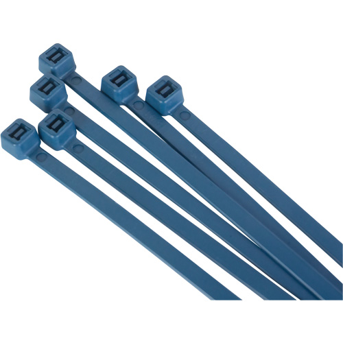 Metal Detectable Cable Ties, 8" L, 120 lbs. Tensile Strength Oxymax Inc