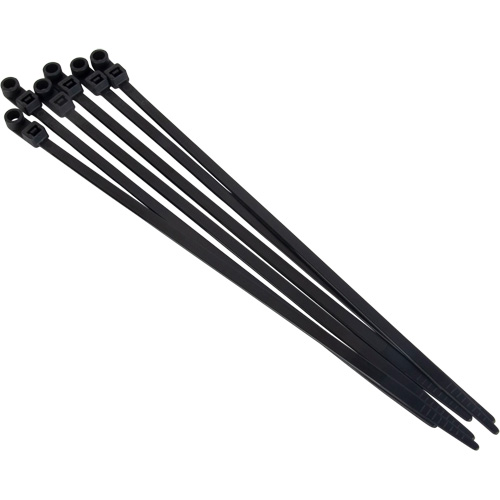 Screw-In Cable Tie, 8" Long, 50 lbs. Tensile Strength, Black Oxymax Inc