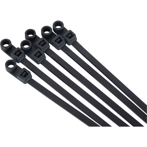Screw-In Cable Tie, 8" Long, 50 lbs. Tensile Strength, Black Oxymax Inc