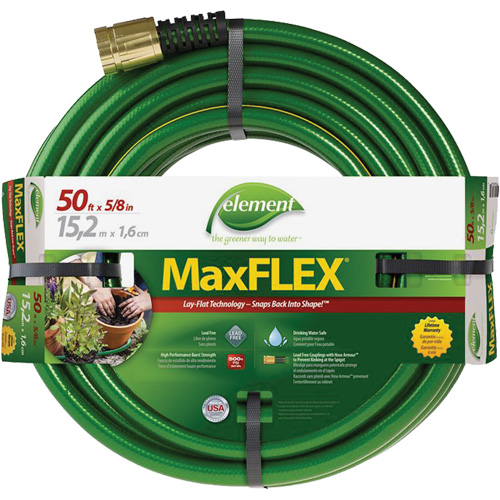 Element&reg; MaxFlex&reg; Hose, Copolymer, 5/8" dia. x 50' Oxymax Inc