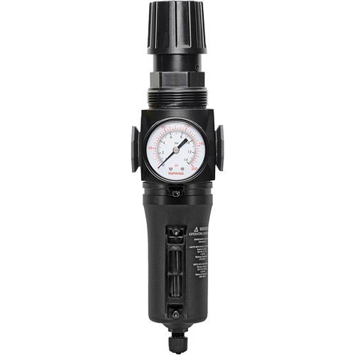 Filtre/r&eacute;gulateur drain manuel avec bol en m&eacute;tal Modulair 300, 1/4" NPT, 250 PSI, Capacit&eacute; de 5,1 oz liq. Oxymax Inc