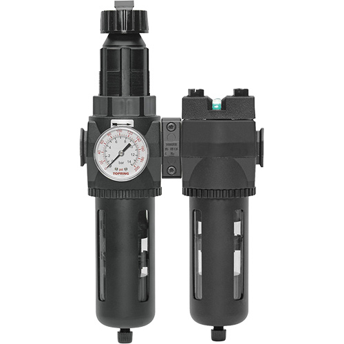 Filtre/r&eacute;gulateur + filtre coalescent drain manuel avec bol standard Modulair 400, 1/4" NPT, 150 psi, Capacit&eacute; de 9,1 oz liq. Oxymax Inc